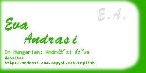 eva andrasi business card